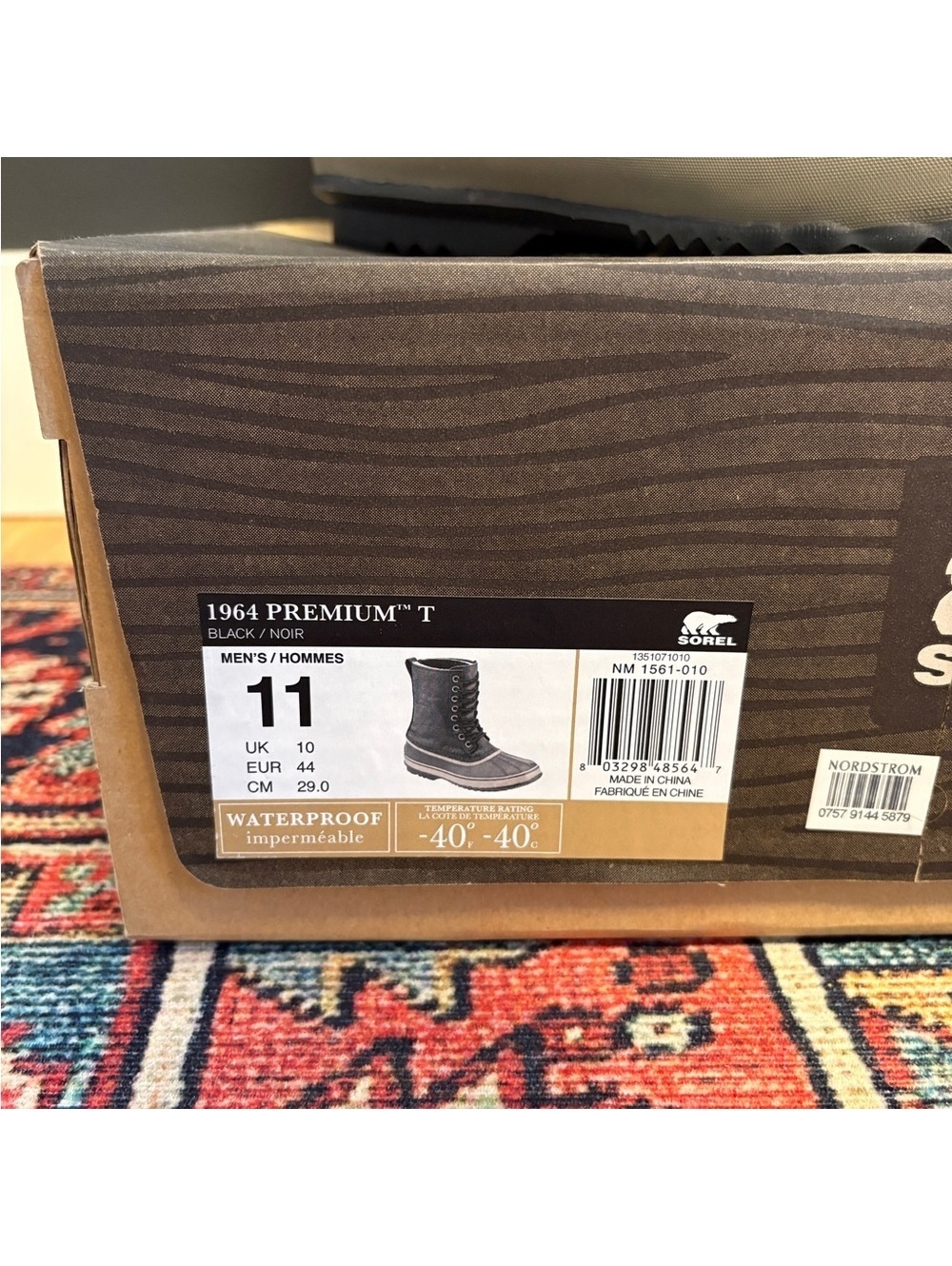 Sorel 1964 Premium T Black Winter Snow Boots with Liners